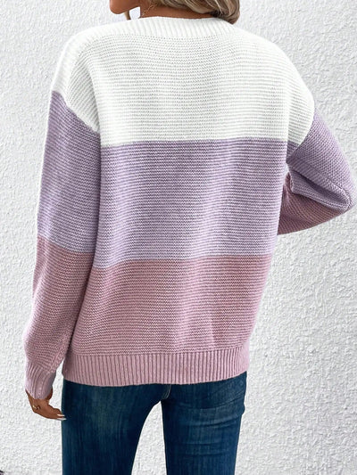 Colorblock-Pullover – Modern stil med enkel komfort